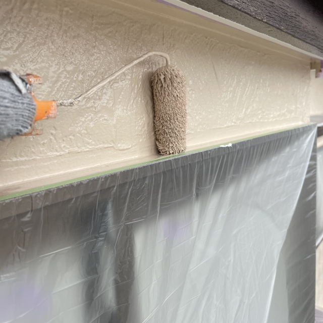 ”養生しながらの外壁塗装”